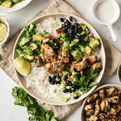 Chili Lime Chicken Avocado Bowls