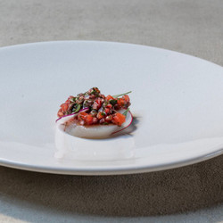 Scallop With Strawberry Sauce Vierge