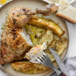 Baked Greek Chicken And Potatoes