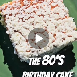 Bolo Toalha Felpuda (80s Birthday Cake)
