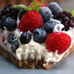 Dairy-free Berries &amp; Cream Tart