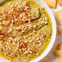 Charred Zucchini And Tahini Dip