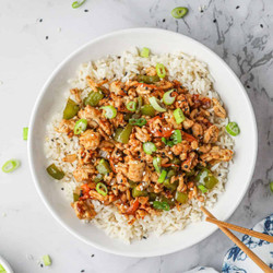 Teriyaki Ground Turkey Rice Bowls