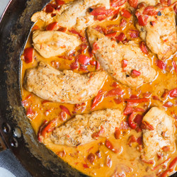 Creamy Roasted Red Pepper Chicken