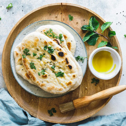 Veganes Naan Brot Aus Der Pfanne