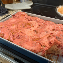 Strawberry Rolls w/ Strawberry Frosting