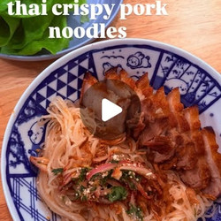 Thai Rice Noodles With Crispy Pork