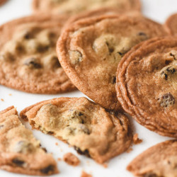 Thin And Crispy Chocolate Chip Cookies