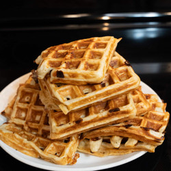 Cottage Cheese Sourdough Discard Waffles