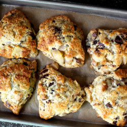 Roasted Pear And Chocolate Chunk Scones
