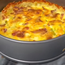 Crispy Hash Brown Crusted Quiche