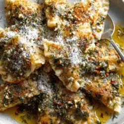 Feta Dumplings With Pine Nut, Fresno Pepper, And Dill Sauce