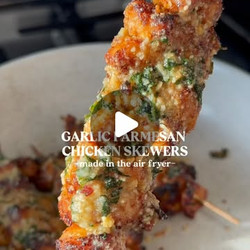 Garlic Parmesan Chicken Skewers