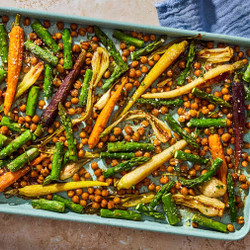 Sheet-pan Balsamic-parmesan Roasted Chickpeas &amp; Vegetables