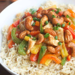 Asian Chicken Stir-fry With Honey Roasted Cashews