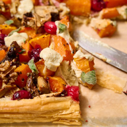 Festive Butternut Squash Puff Pastry Tart