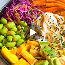 Rainbow Peanut Noodle Bowl