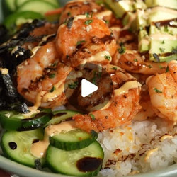 Shrimp Sushi Rice Bowl