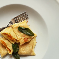 Pumpkin Tortelli With Amaretti Biscuits