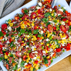Quinoa Corn &amp; Bacon Salad (instant Pot Or Stovetop)