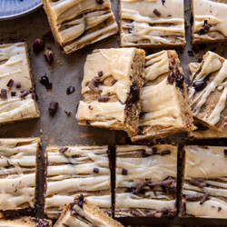 Brown Butter Glazed Peanut Butter Blondies