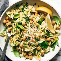 Lemon Herb Pasta Salad With Marinated Chickpeas