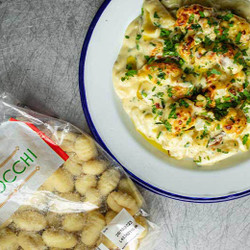 Cauliflower Cheese Gnocchi Traybake