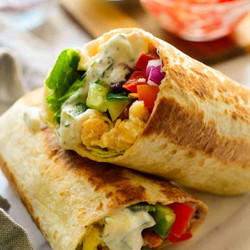 *Vegan* Mediterranean Wraps