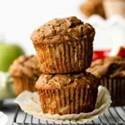 Healthy Whole Wheat Apple Muffins