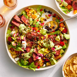Mexican Steak Salad With Summer Corn And Hot Honey Dressing