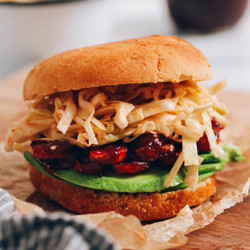 Bbq Tempeh Sandwiches With Sweet &amp; Spicy Slaw