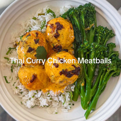 Thai Curry Chicken Meatballs