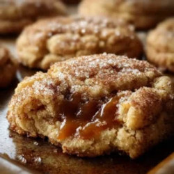 Brown Sugar Cinnamon Butter Cookies With Gooey Caramel Centers
