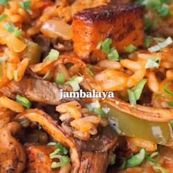 Chorizo and Oyster Mushroom Jambalaya