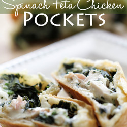 Greek Spinach Feta Chicken Pockets - Chef In Training