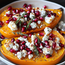 Butternut Squash With Goat Cheese &amp; Pomegranate