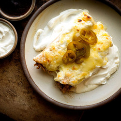 Sour Cream Enchiladas, East Dallas Style