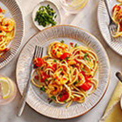 Hot Honey Prawn And Chorizo Linguine