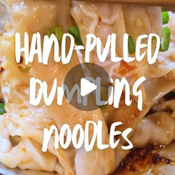 Hand-pulled Dumpling Noodles With Pork And Garlic Chives easy.