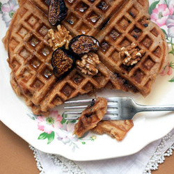 Cinnamon Walnut Fig Waffles