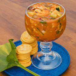Acapulco Grilled Shrimp, Scallop, &amp; Lobster Cocktail seafood apps snacks dale talde
