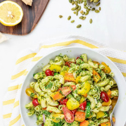 Cold Vegan Pesto Pasta Salad