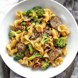 One Pot Sausage And Sun Dried Tomato Pasta