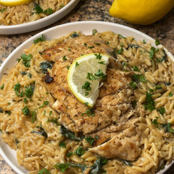 Creamy Lemon Chicken Orzo (30-minute One-pot Recipe)