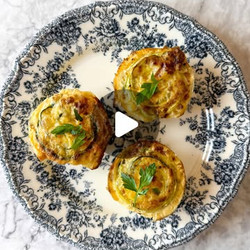 Zucchini Blossoms Roll Ups with Egg
