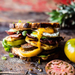 Pineapple Blt With Sweet Chili Butter + Sriracha "mayo"