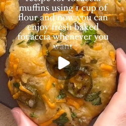 Jalapeño Cheddar Focaccia Muffins