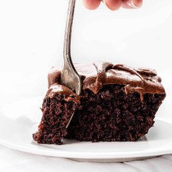 Chocolate Depression Cake With Chocolate Frosting