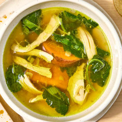 High-protein Lemon &amp; Turmeric Chicken Soup