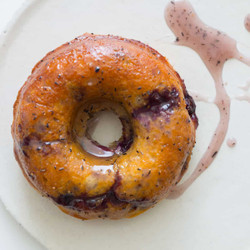 Baked Blueberry Doughnuts